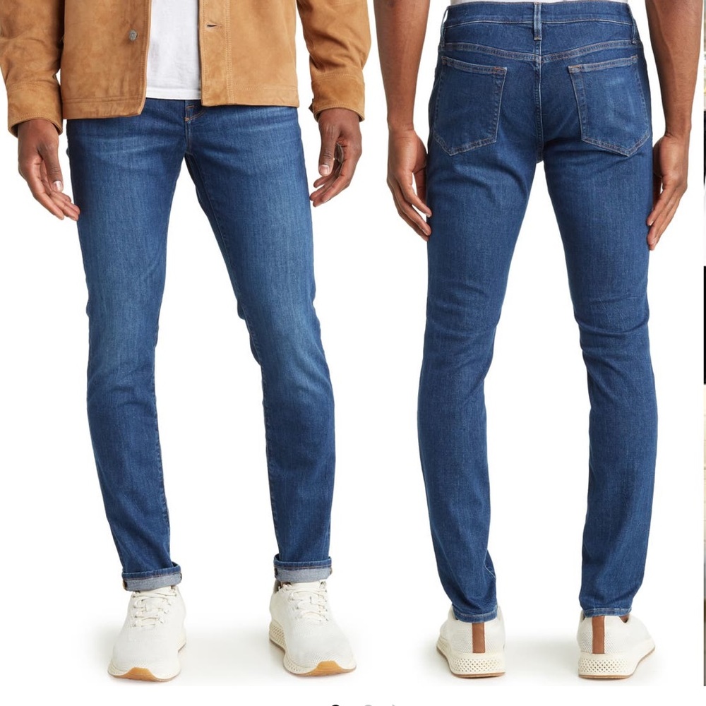 FRAME L'Homme Degradable Skinny Fit Jeans size 30 Blue Wave
